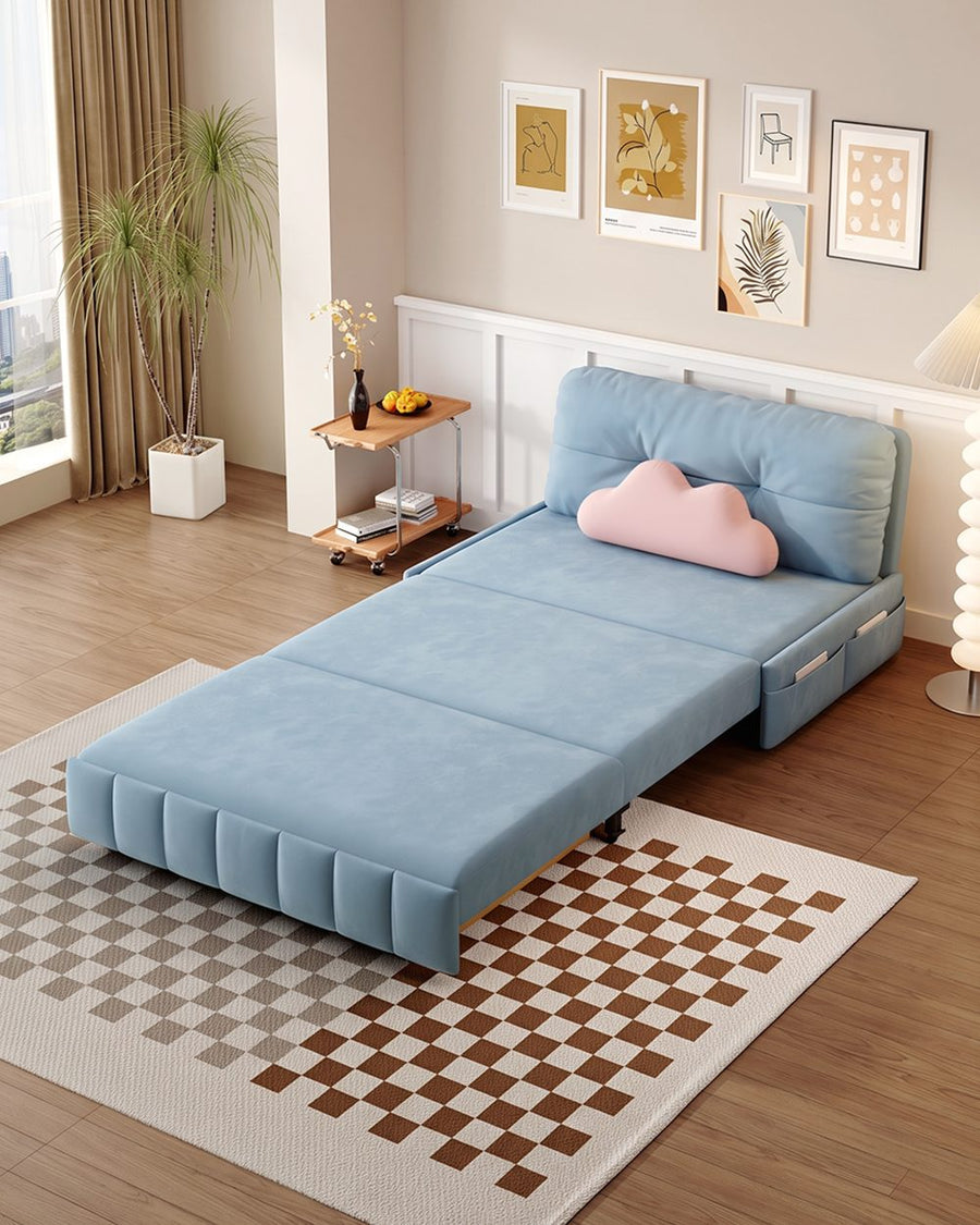 Sokolov Single Seater Sofa Bed, Two Seater Sofa Bed, Blue 产品图 12