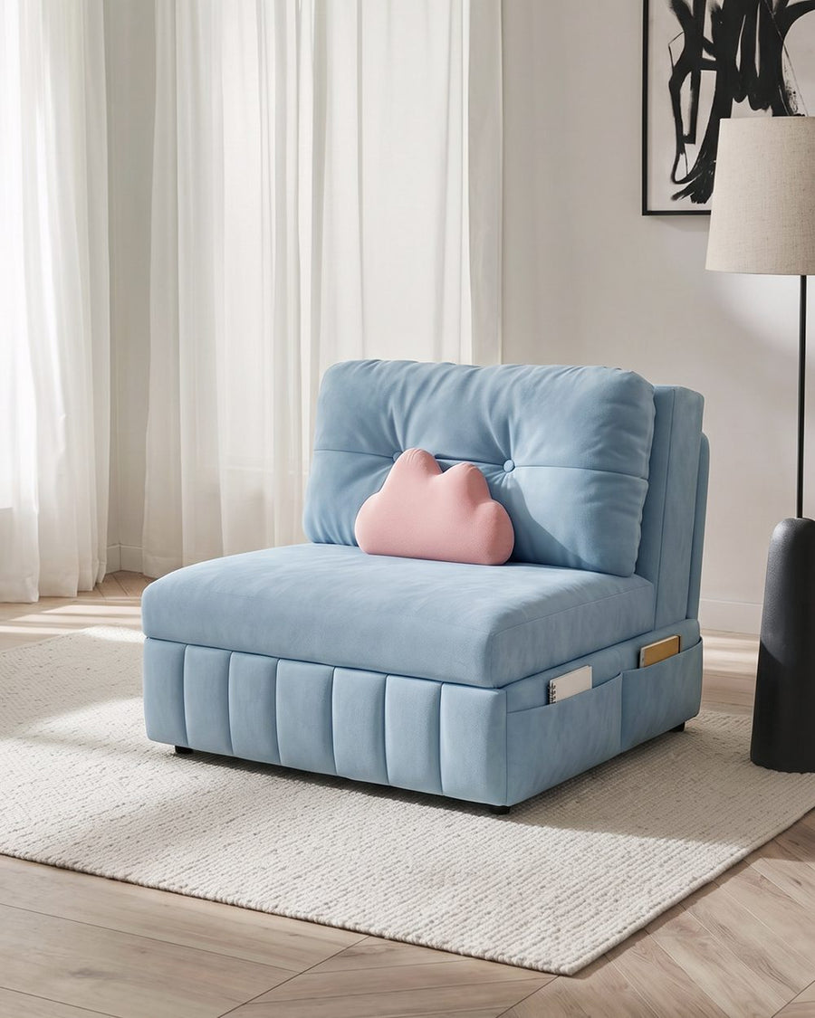 Sokolov Single Seater Sofa Bed, Two Seater Sofa Bed, Blue 产品图 16