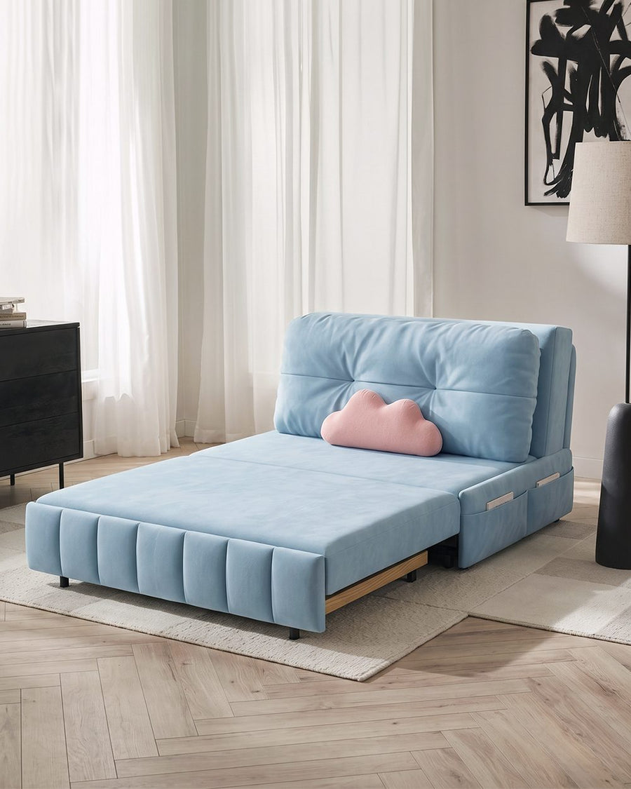 Sokolov Single Seater Sofa Bed, Two Seater Sofa Bed, Blue 产品图 17
