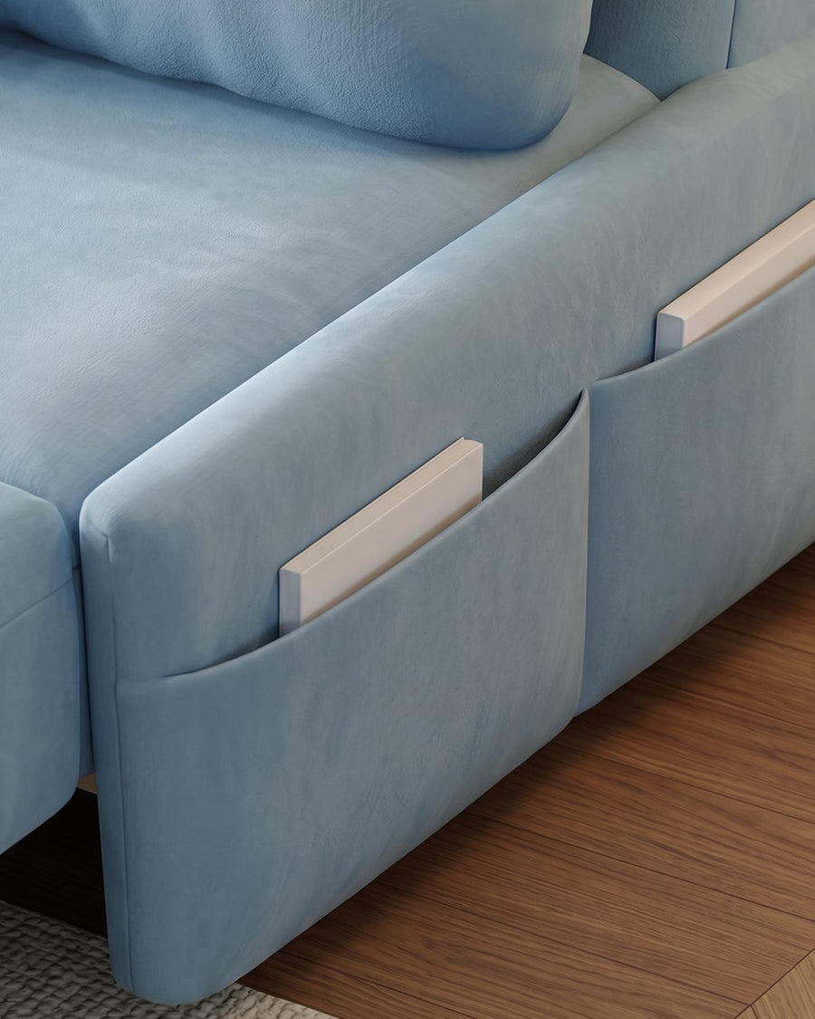 Sokolov Single Seater Sofa Bed, Two Seater Sofa Bed, Blue 产品图 24