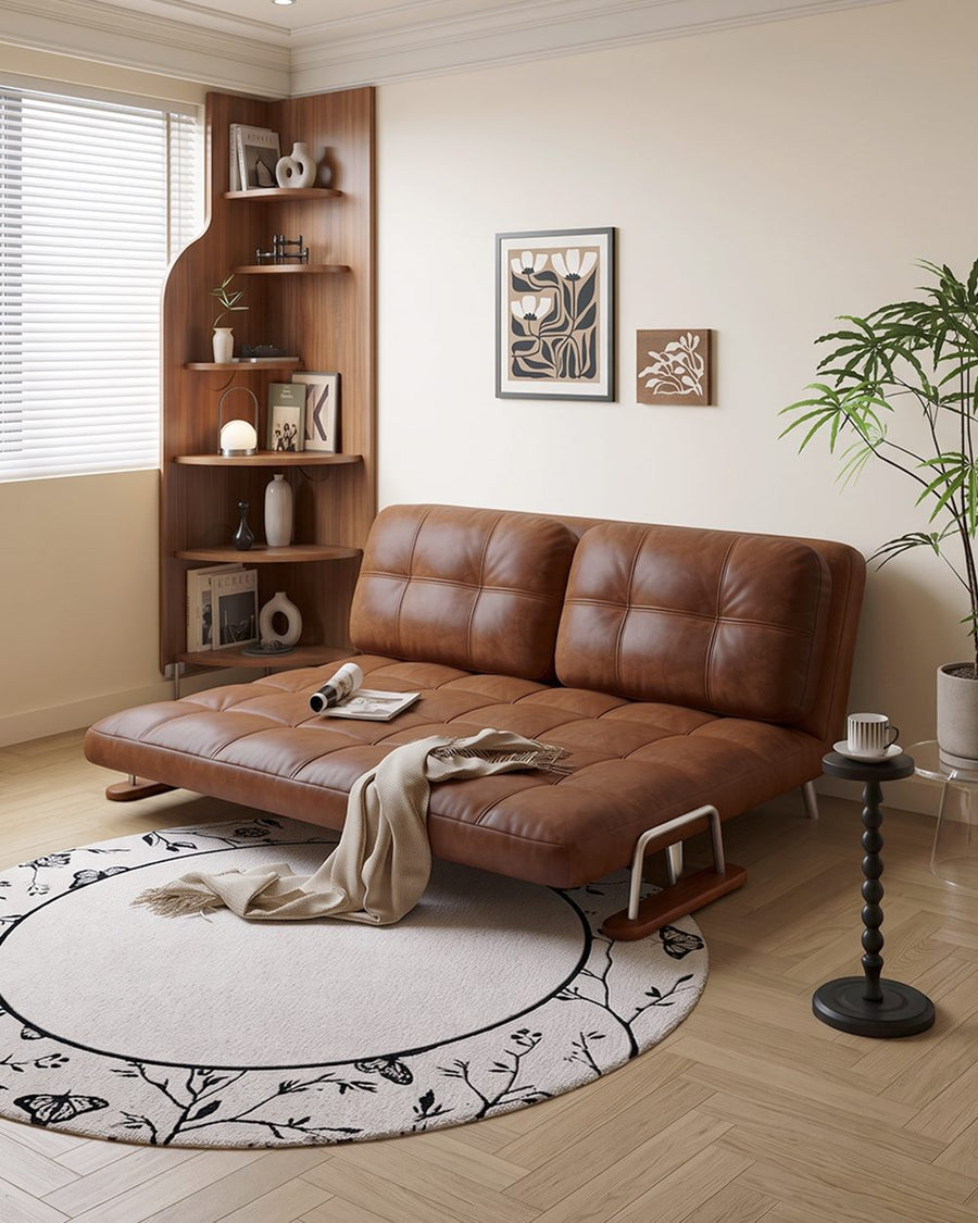 O'Reilly Single Seater Sofa Bed, Brown Leather 产品图 12