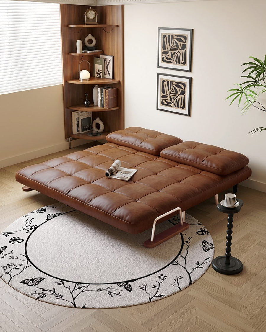 O'Reilly Single Seater Sofa Bed, Brown Leather 产品图 13
