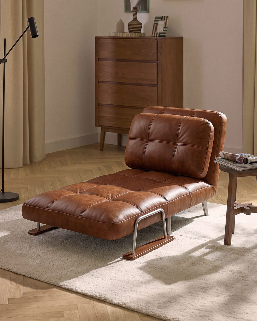 O'Reilly Single Seater Sofa Bed, Brown Leather 产品图 17
