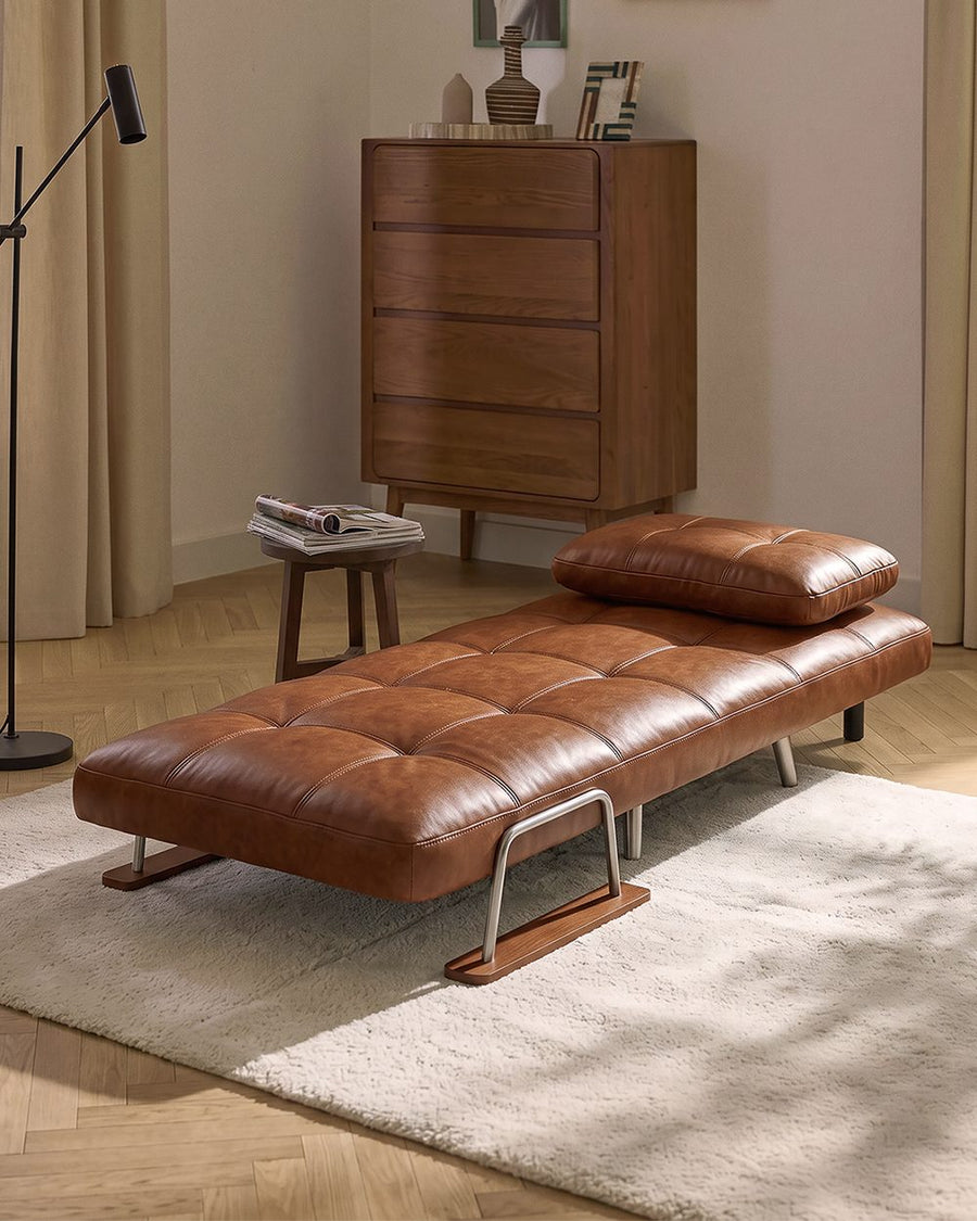 O'Reilly Single Seater Sofa Bed, Brown Leather 产品图 18