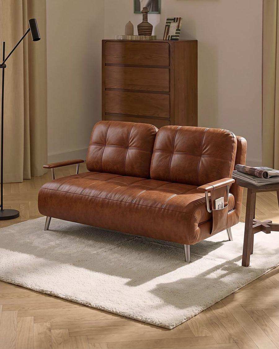 O'Reilly Single Seater Sofa Bed, Brown Leather 产品图 19