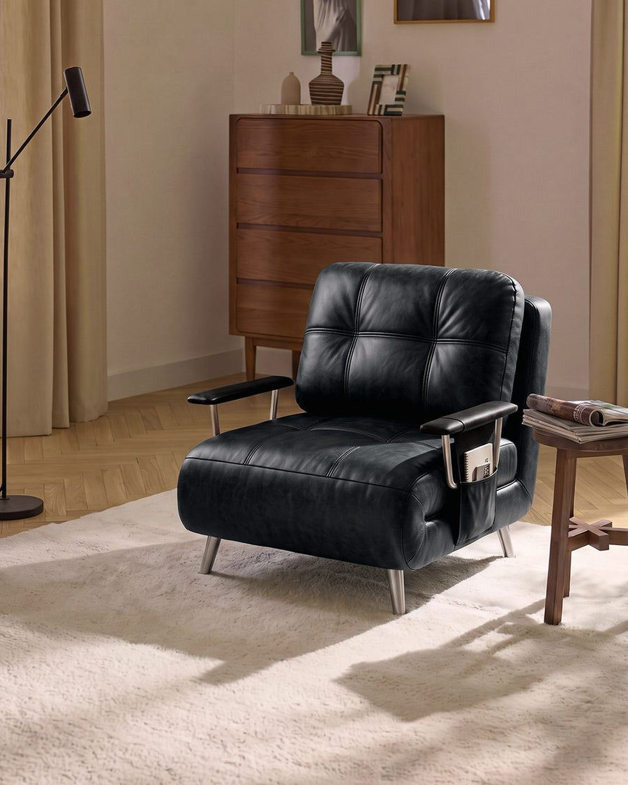 O'Reilly Single Seater Sofa Bed, Brown Leather 产品图 23