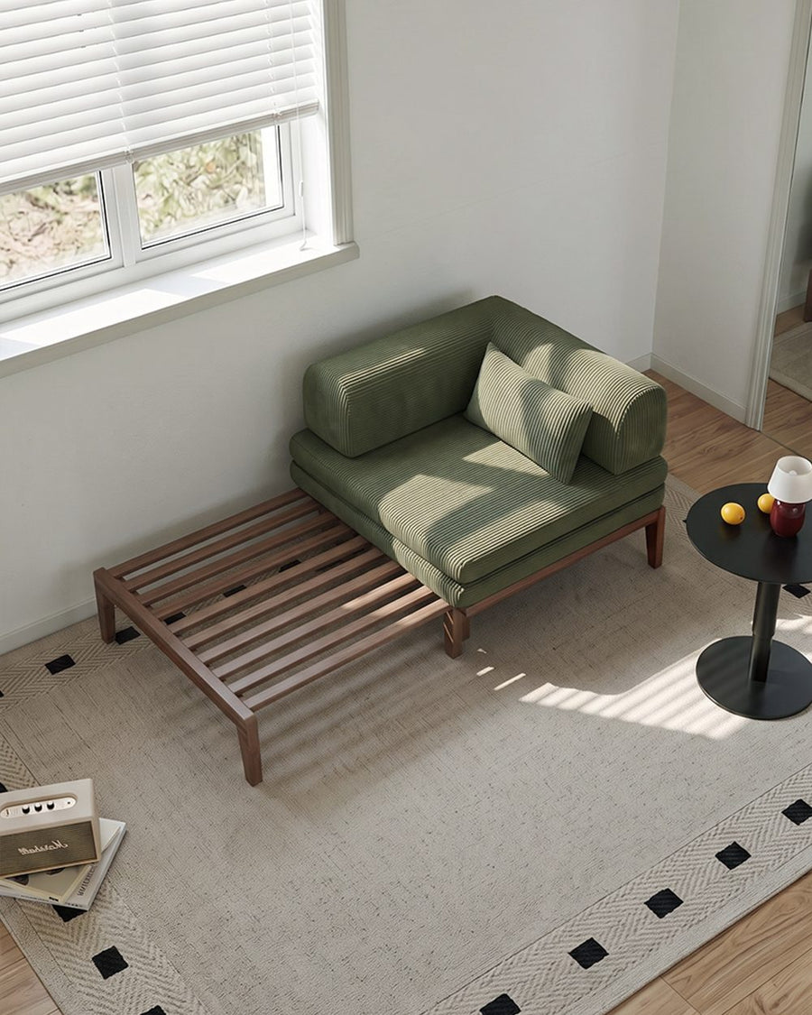 Al-Farsi Corner Sofa Bed, Single Sofa Chair, Corduroy 产品图 16