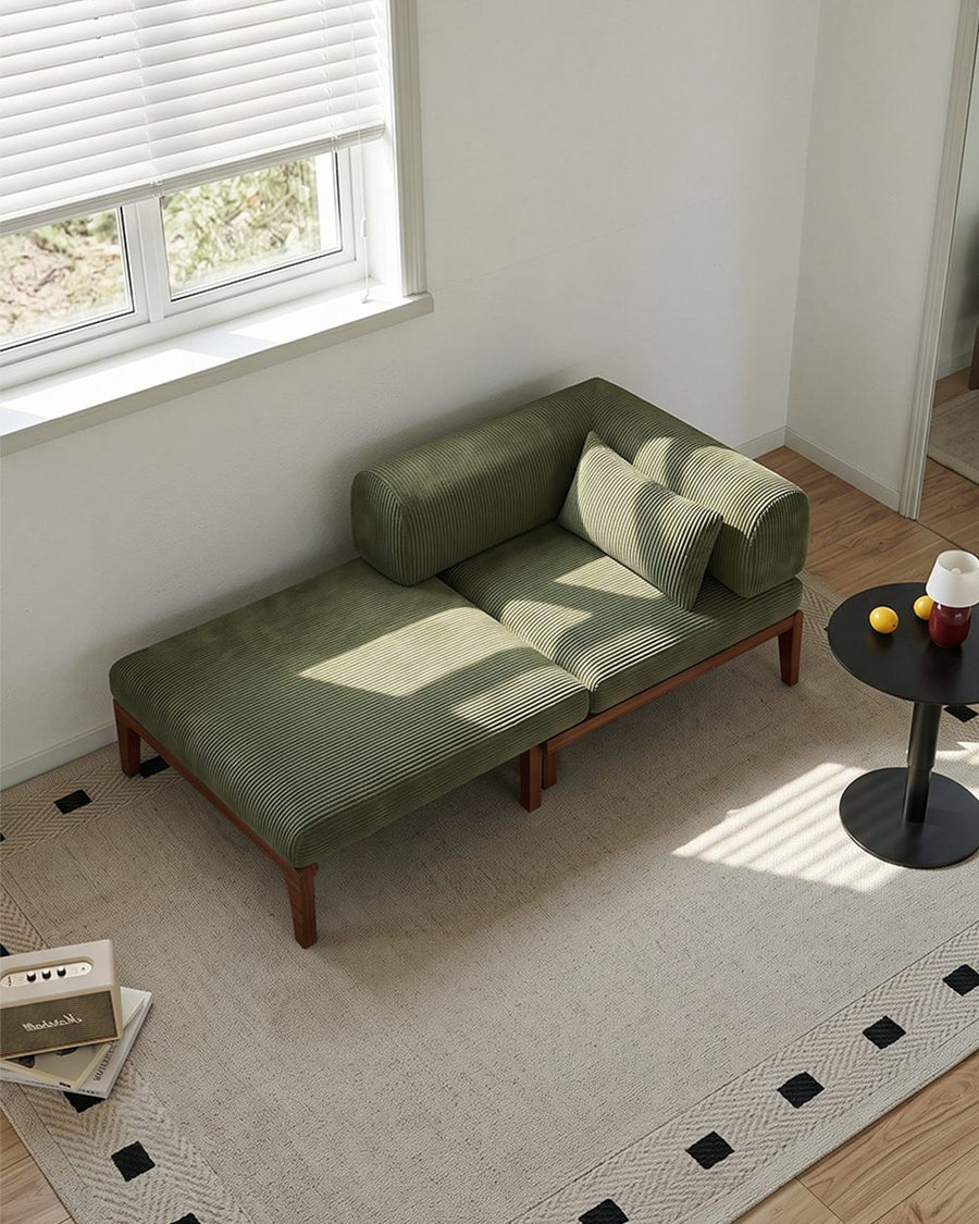 Al-Farsi Corner Sofa Bed, Single Sofa Chair, Corduroy 产品图 17