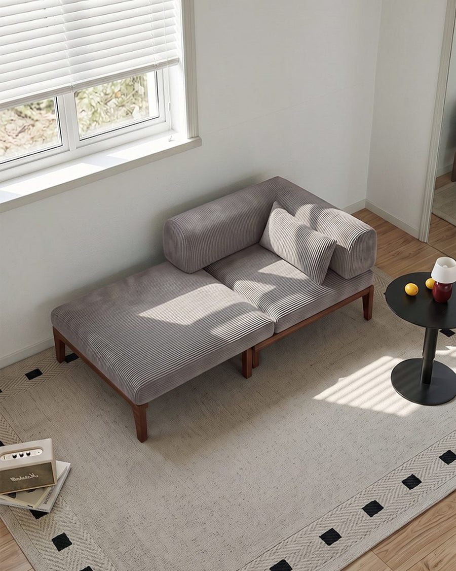 Al-Farsi Corner Sofa Bed, Single Sofa Chair, Corduroy 产品图 19