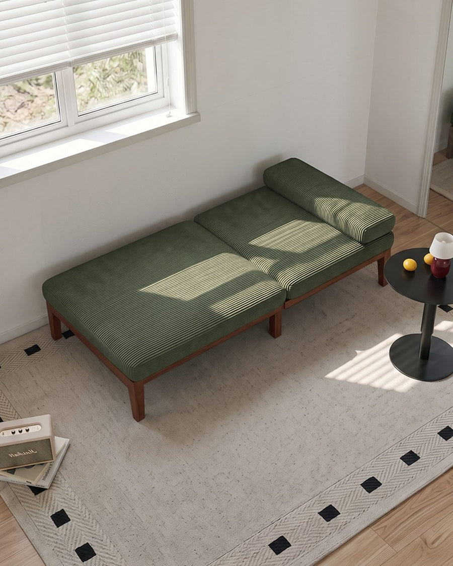 Al-Farsi Corner Sofa Bed, Single Sofa Chair, Corduroy 产品图 14