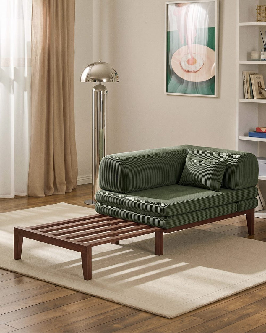 Al-Farsi Corner Sofa Bed, Single Sofa Chair, Corduroy 产品图 19