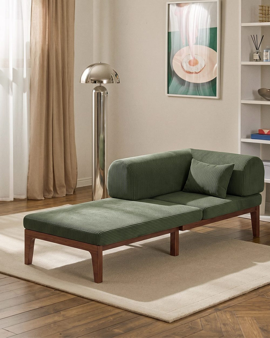 Al-Farsi Corner Sofa Bed, Single Sofa Chair, Corduroy 产品图 22