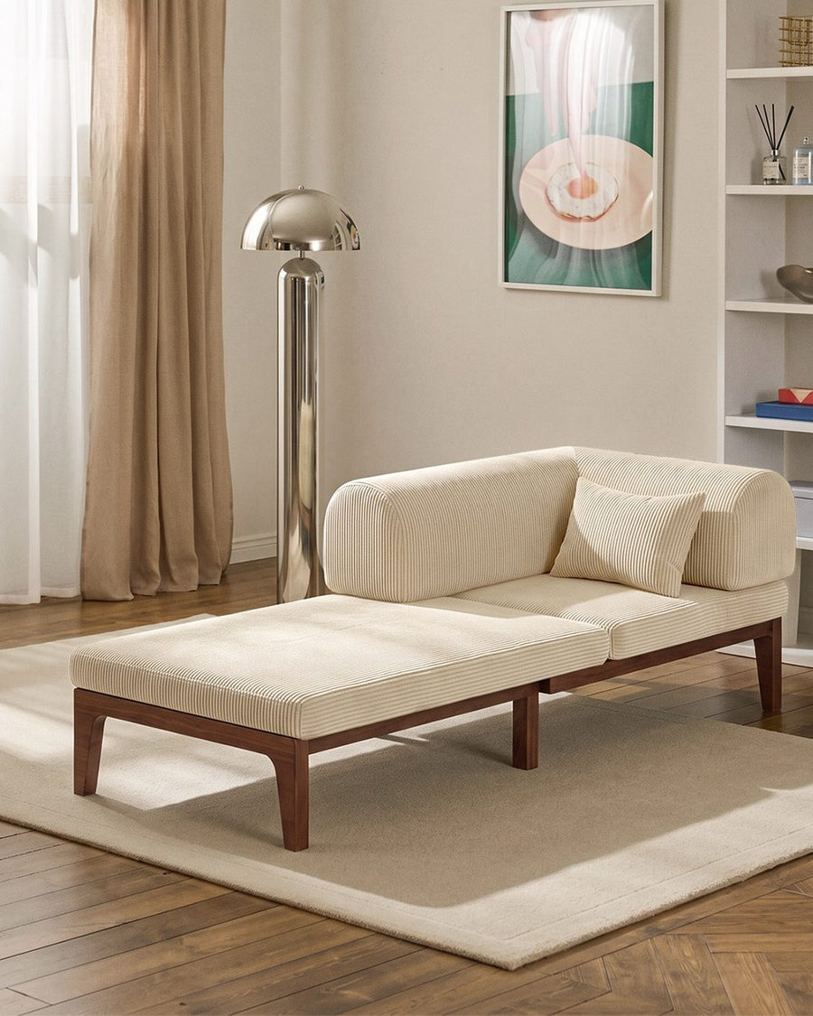 Al-Farsi Corner Sofa Bed, Single Sofa Chair, Corduroy 产品图 23