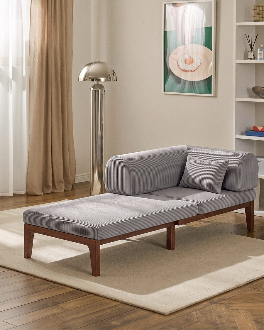 Al-Farsi Corner Sofa Bed, Single Sofa Chair, Corduroy 产品图 24