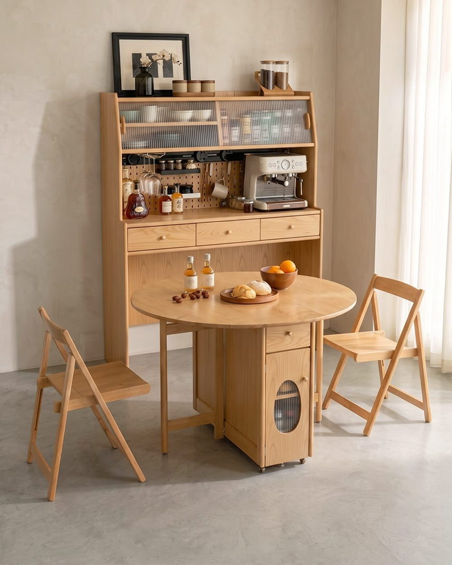 Reddy Fold Away Dining Table With Sideboard, Wood 产品图 16
