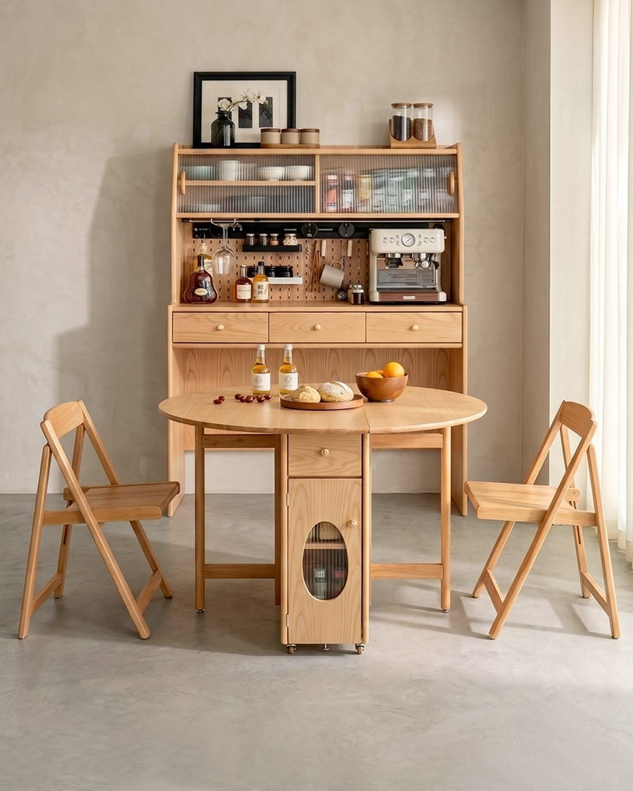 Reddy Fold Away Dining Table With Sideboard, Wood 产品图 17