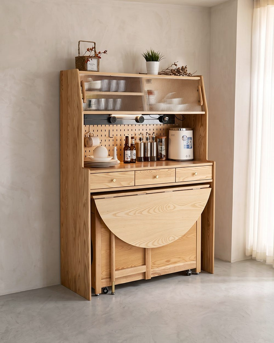 Reddy Fold Away Dining Table With Sideboard, Wood 产品图 18