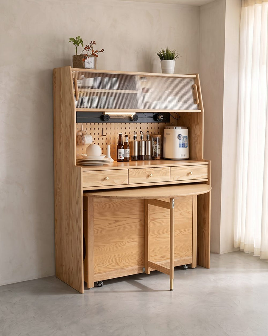 Reddy Fold Away Dining Table With Sideboard, Wood 产品图 19