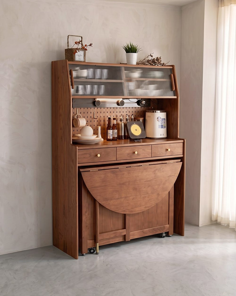 Reddy Fold Away Dining Table With Sideboard, Wood 产品图 21