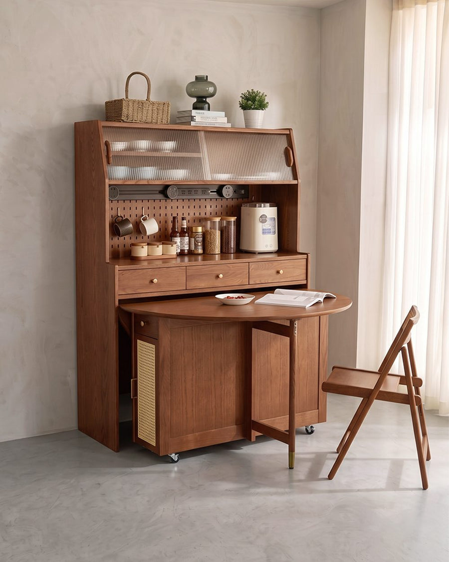 Reddy Fold Away Dining Table With Sideboard, Wood 产品图 22