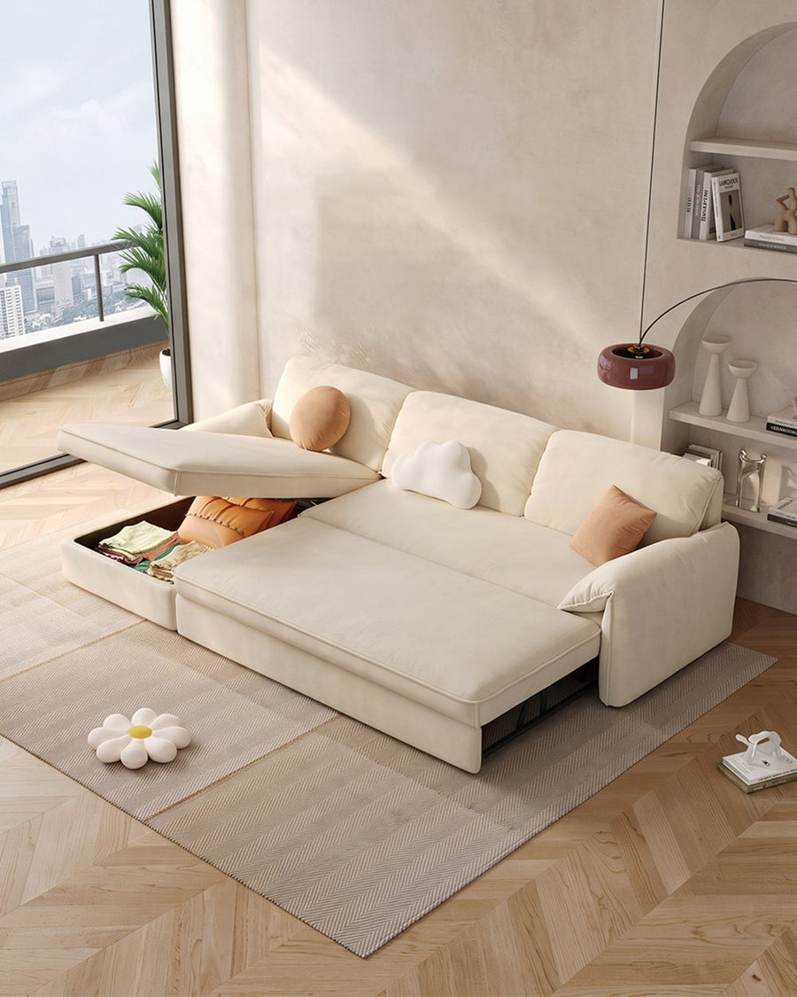 Bhatnagar Three Seater Corner Sofa Bed With Storage 产品图 11