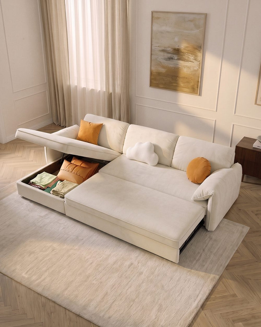 Bhatnagar Three Seater Corner Sofa Bed With Storage 产品图 15