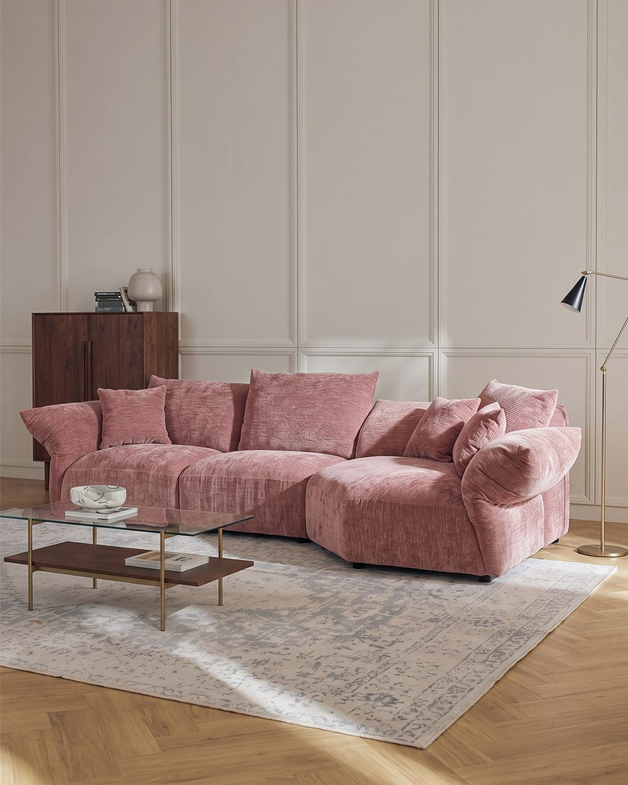 Berisha Petal Three Seater Corner Sofa, Four Seater Curved Sofa 产品图 14