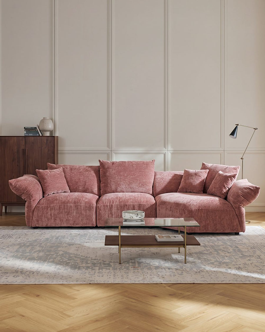 Berisha Petal Three Seater Corner Sofa, Four Seater Curved Sofa 产品图 15