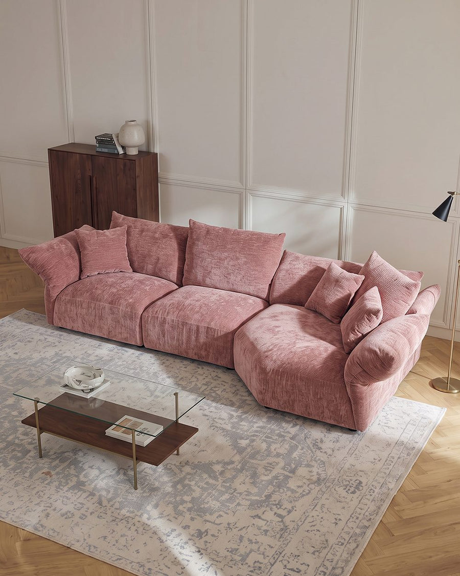 Berisha Petal Three Seater Corner Sofa, Four Seater Curved Sofa 产品图 16