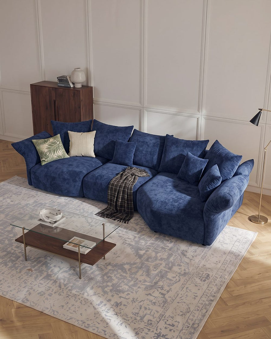 Berisha Petal Three Seater Corner Sofa, Four Seater Curved Sofa 产品图 18