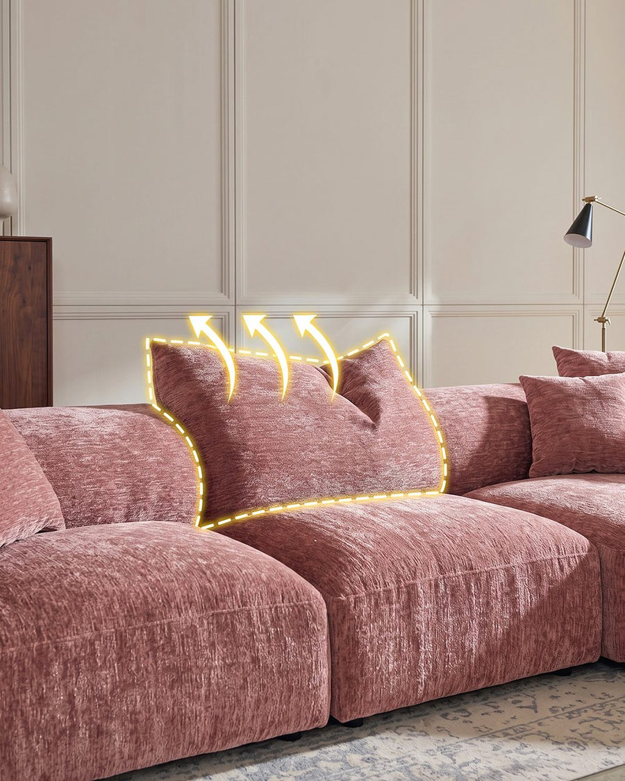 Berisha Petal Three Seater Corner Sofa, Four Seater Curved Sofa 产品图 22
