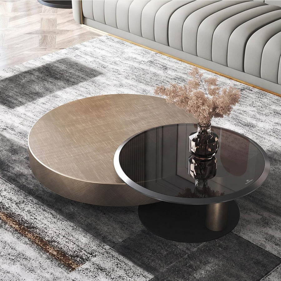T94 Golden Nesting Coffee Table, Glass 产品图 9