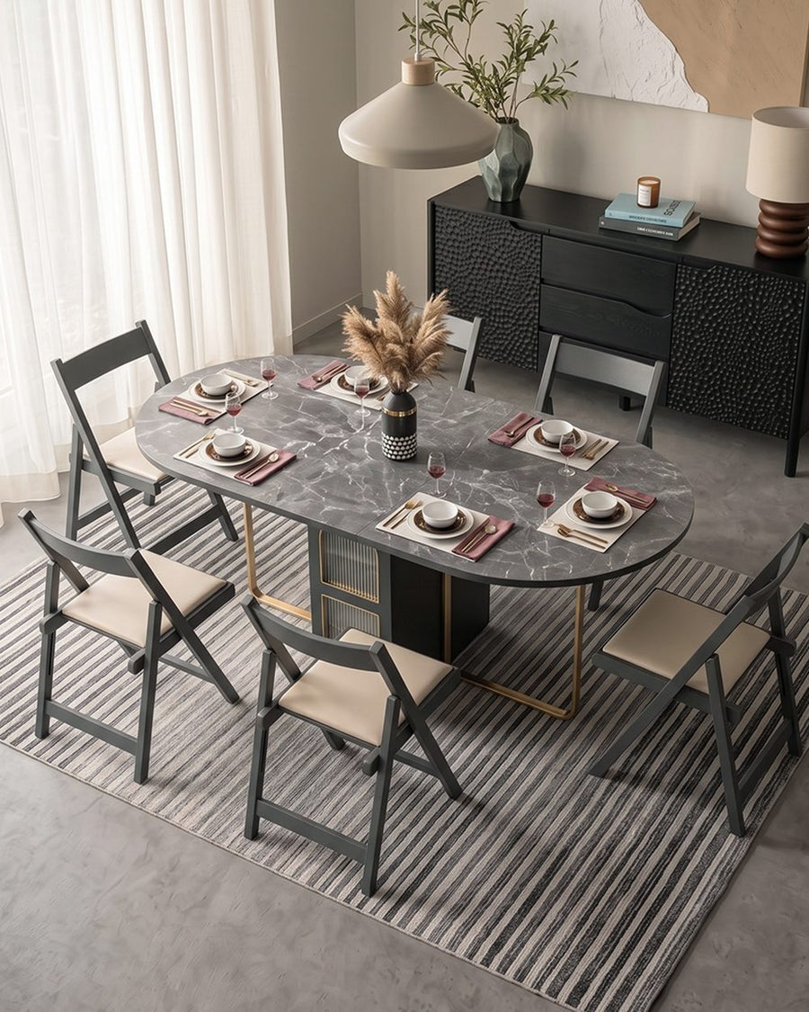 Ritconcept Classical Dining Table Set With Chairs 产品图 18