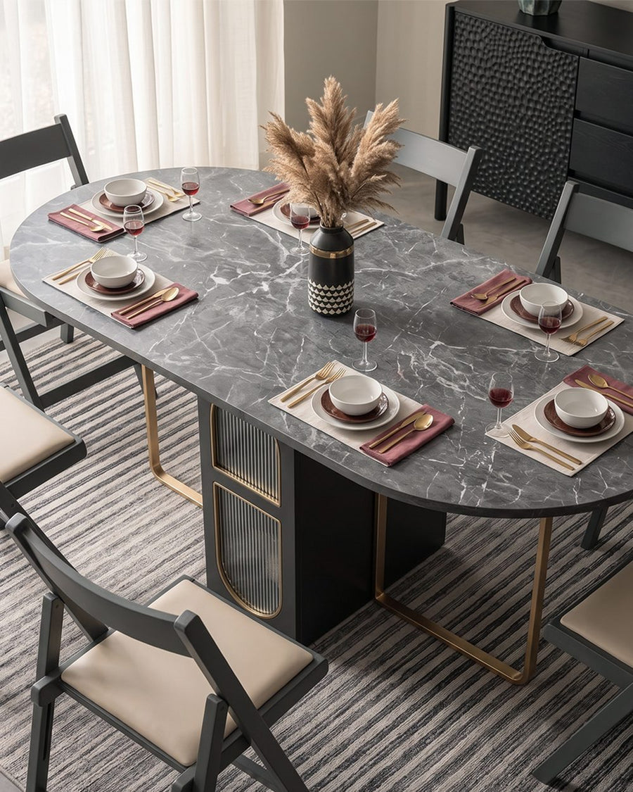 Ritconcept Classical Dining Table Set With Chairs 产品图 24