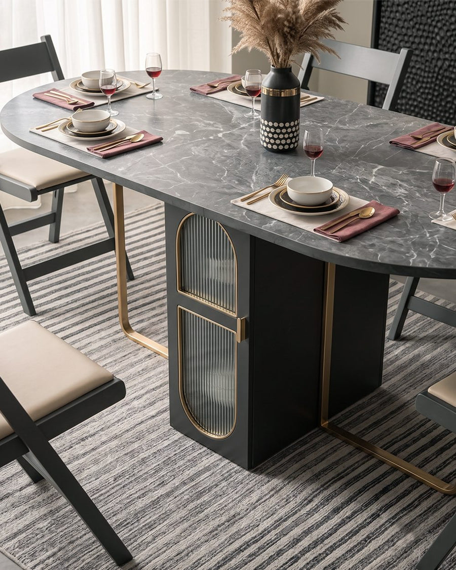 Ritconcept Classical Dining Table Set With Chairs 产品图 25