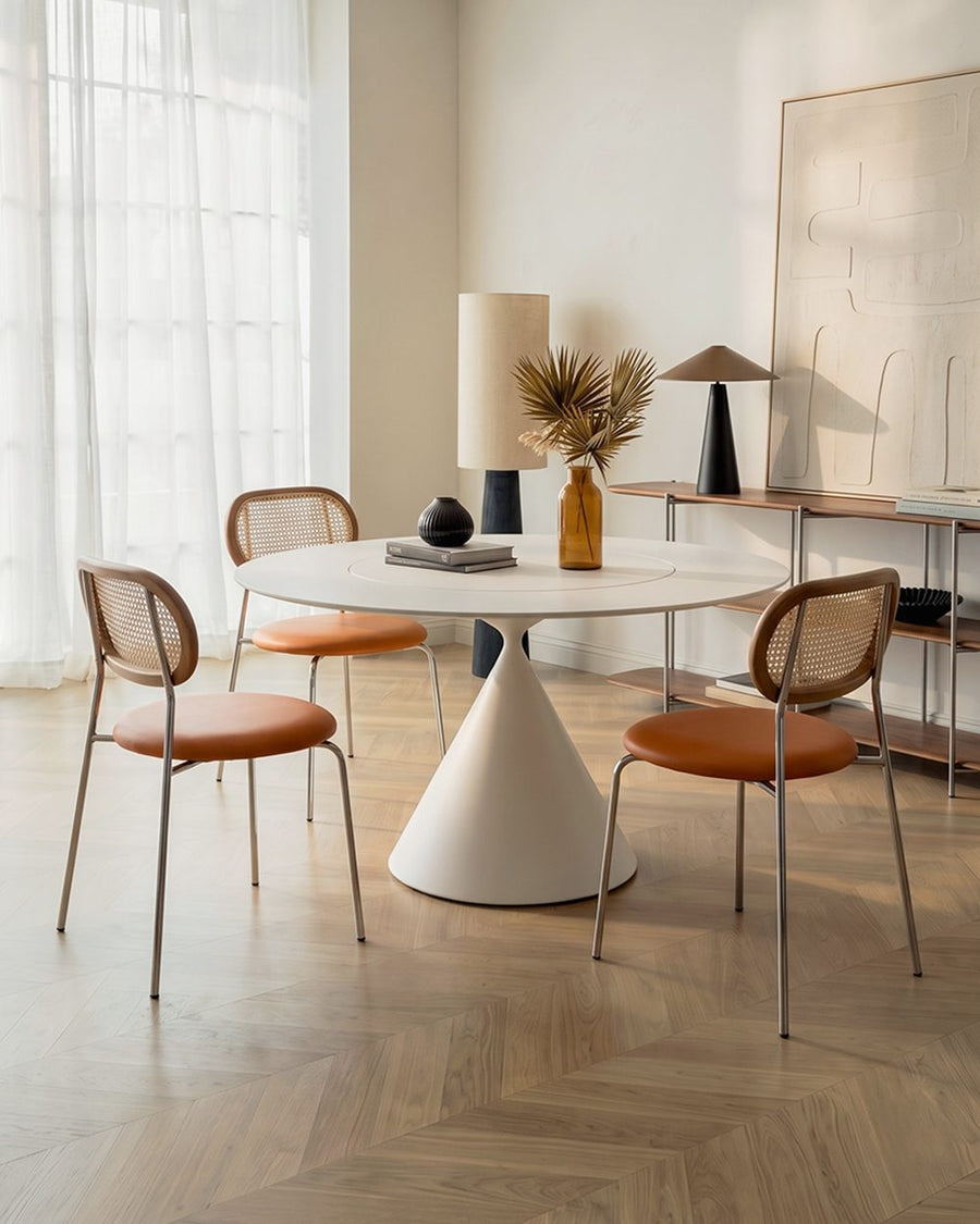 Ozzie Round Dining Table, White 产品图 14