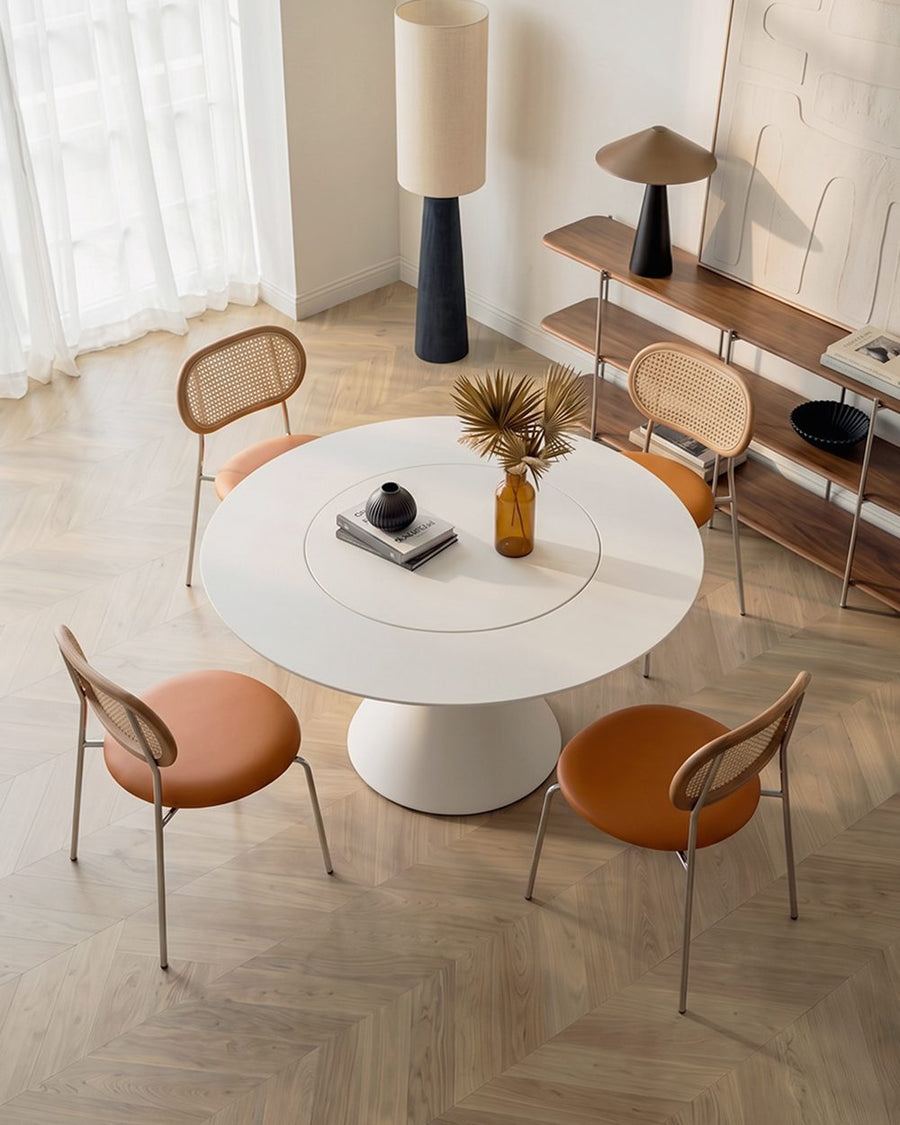 Ozzie Round Dining Table, White 产品图 15