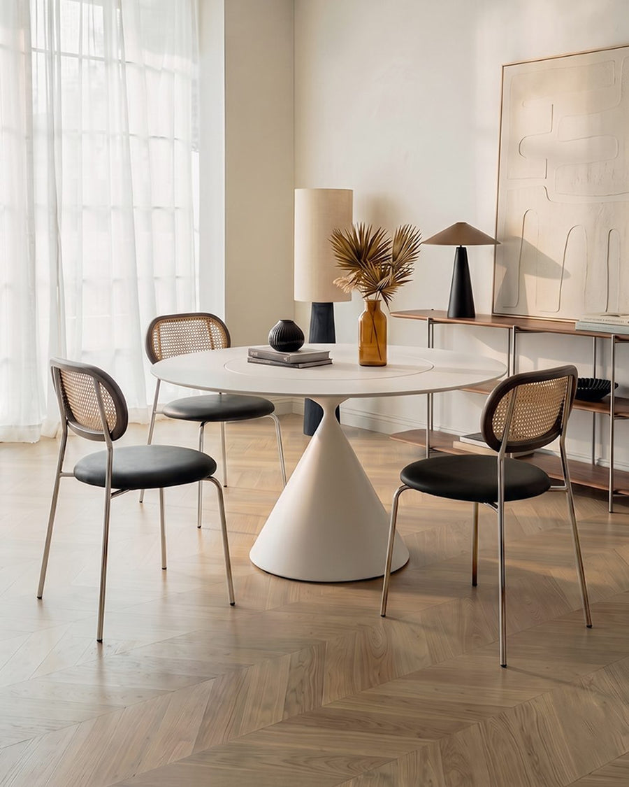 Ozzie Round Dining Table, White 产品图 17