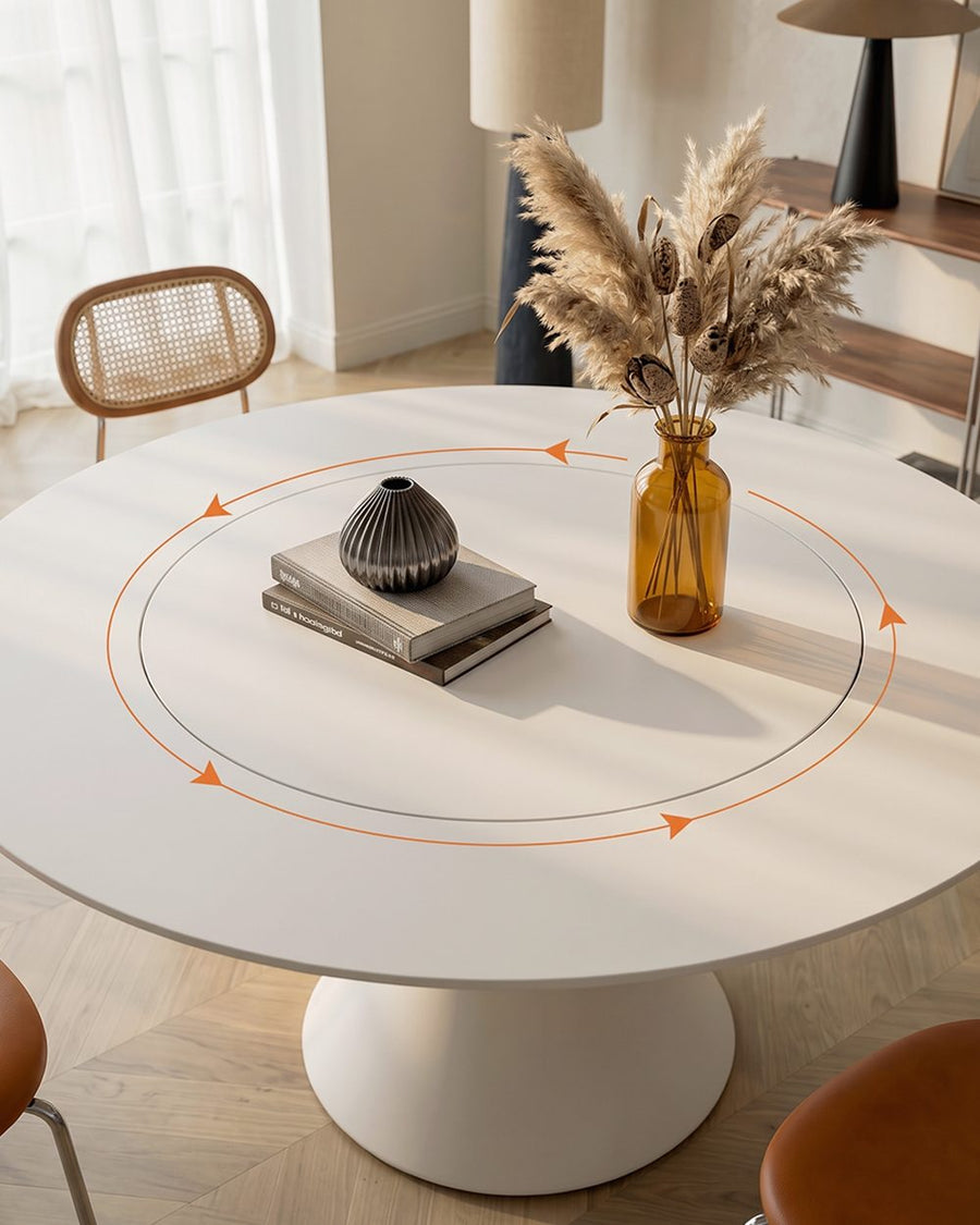 Ozzie Round Dining Table, White 产品图 18