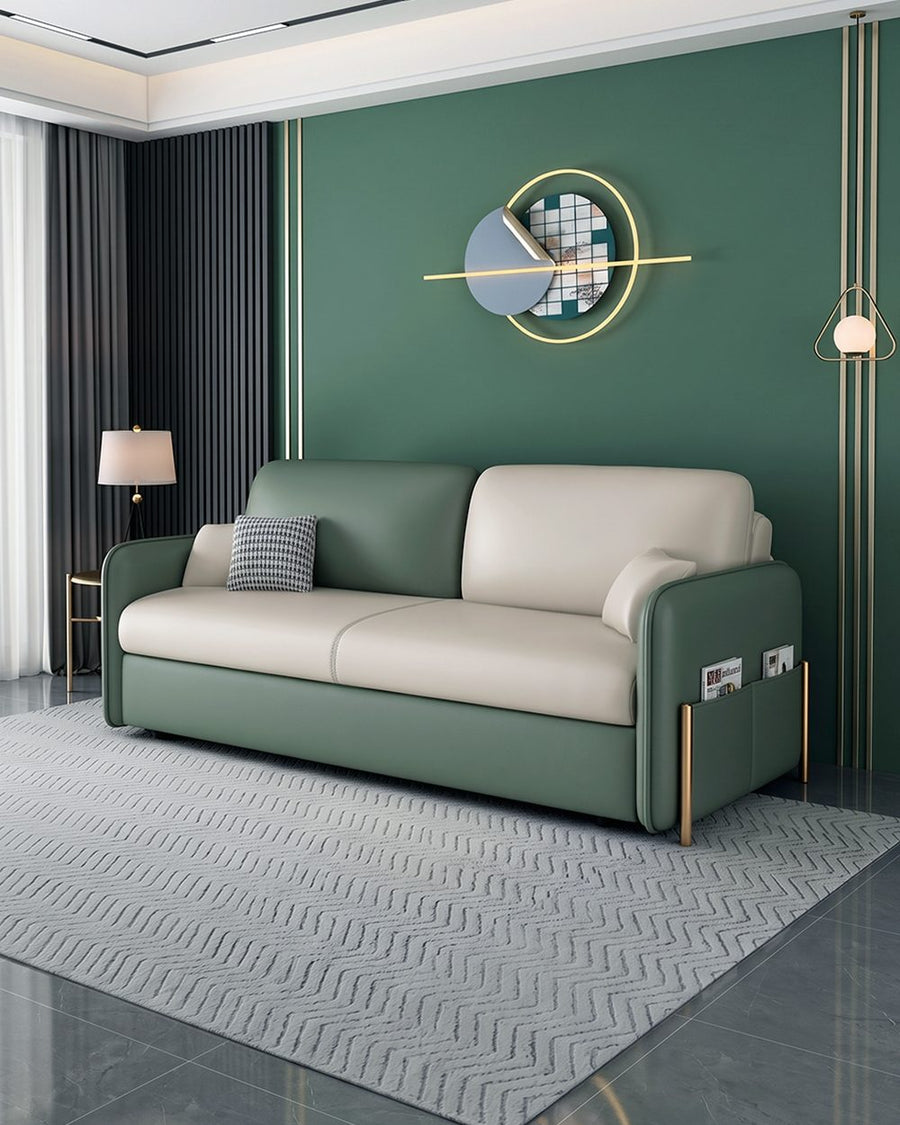 Burke Two Seater Sofa Bed, Yellow and White 产品图 16