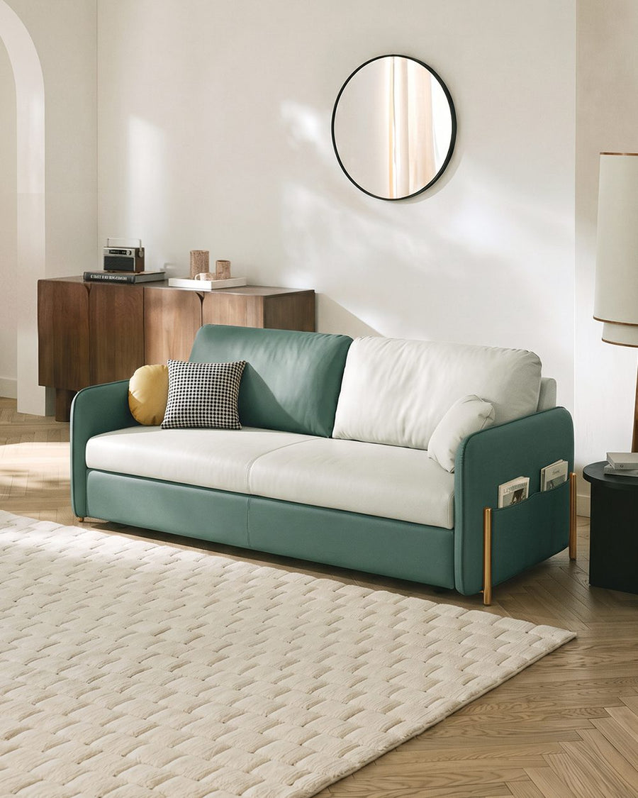 Burke Two Seater Sofa Bed, Yellow and White 产品图 21