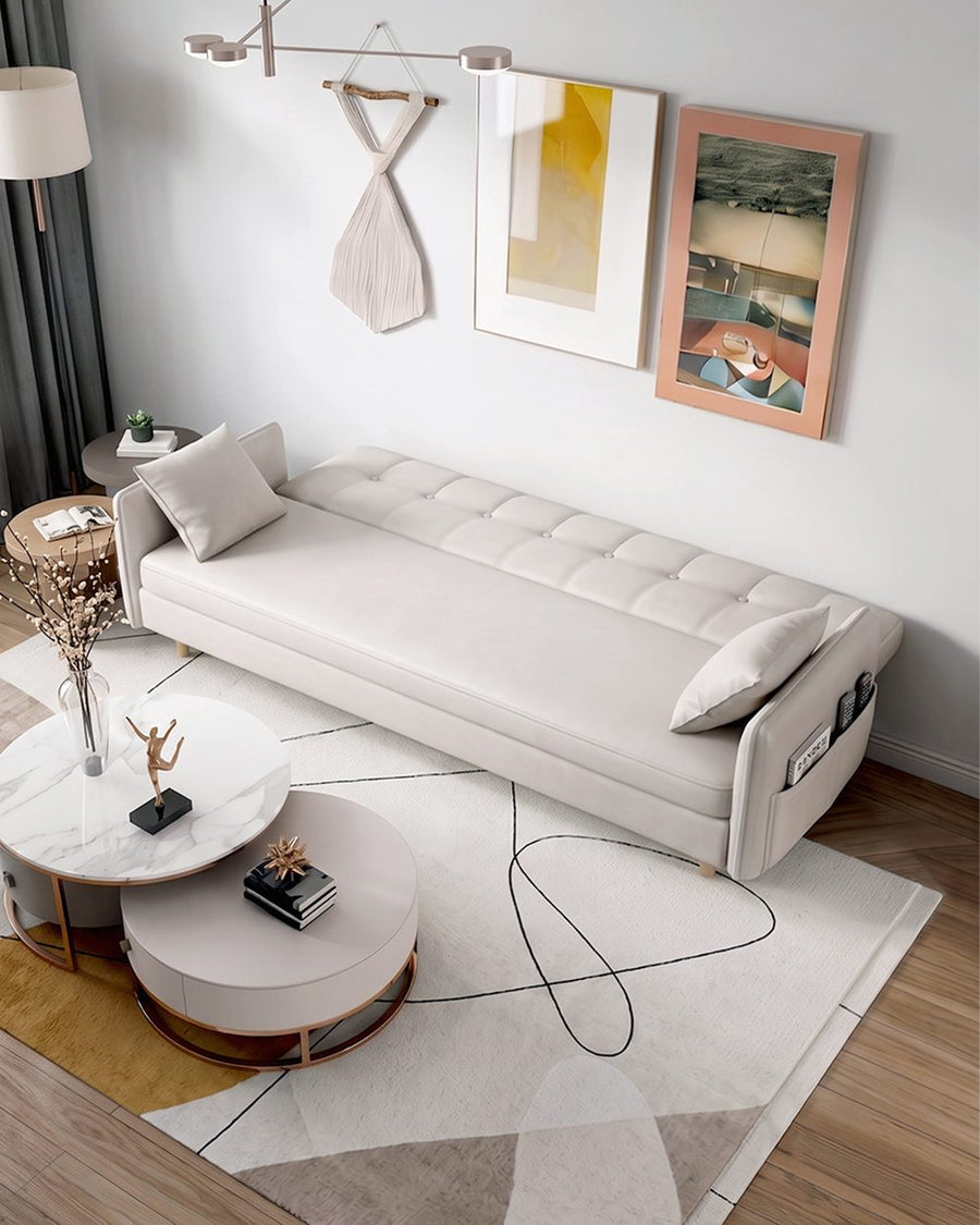 Elijah Four Seater Sofa Bed, Leathaire 产品图 13