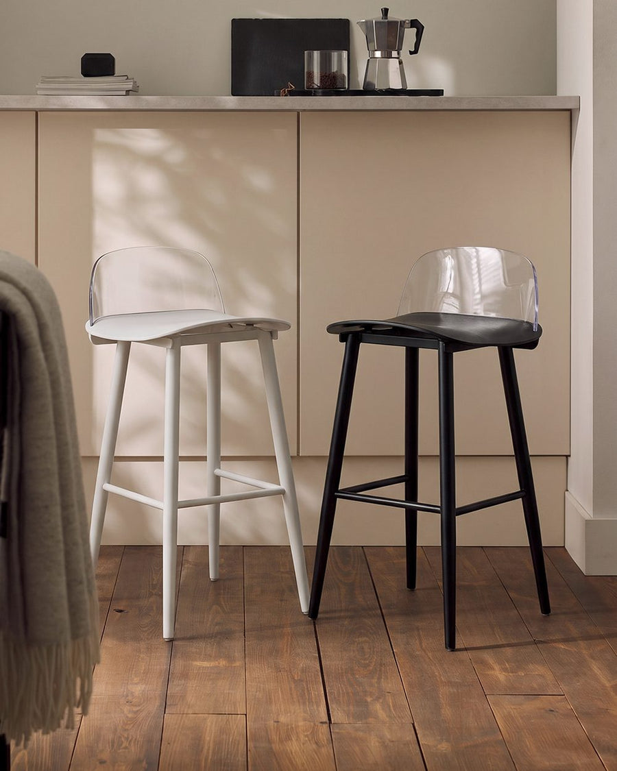 Yves Nordic Bar Stool, Woonden Leg 产品图 9