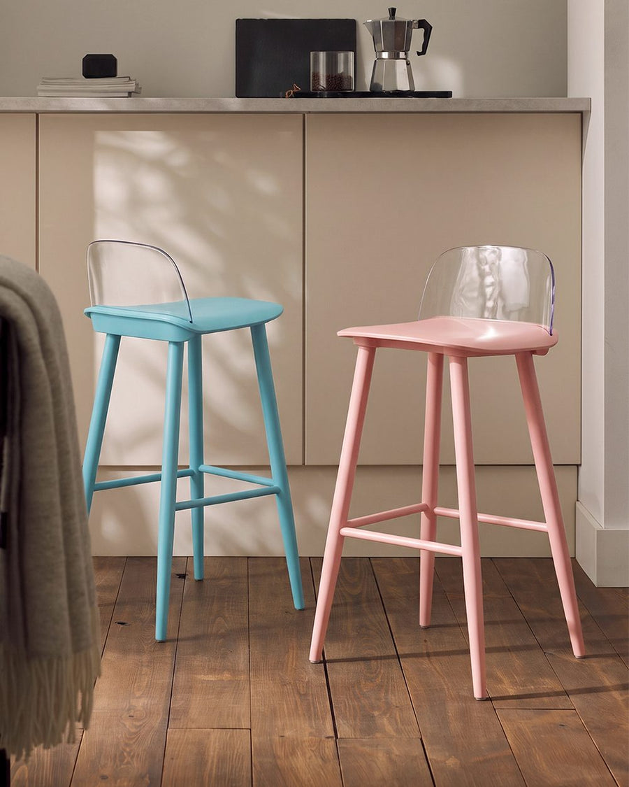 Yves Nordic Bar Stool, Woonden Leg 产品图 11