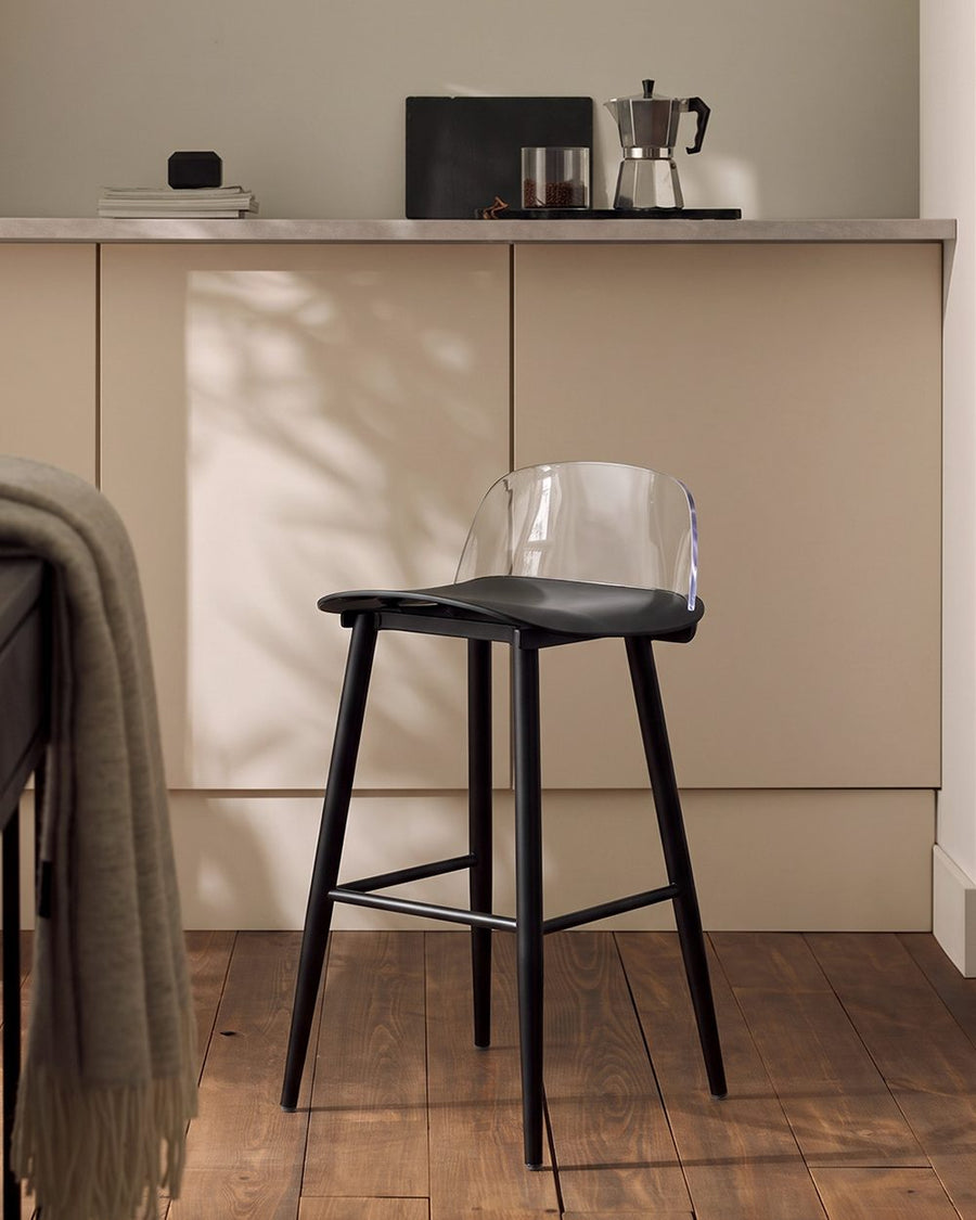 Yves Nordic Bar Stool, Woonden Leg 产品图 14