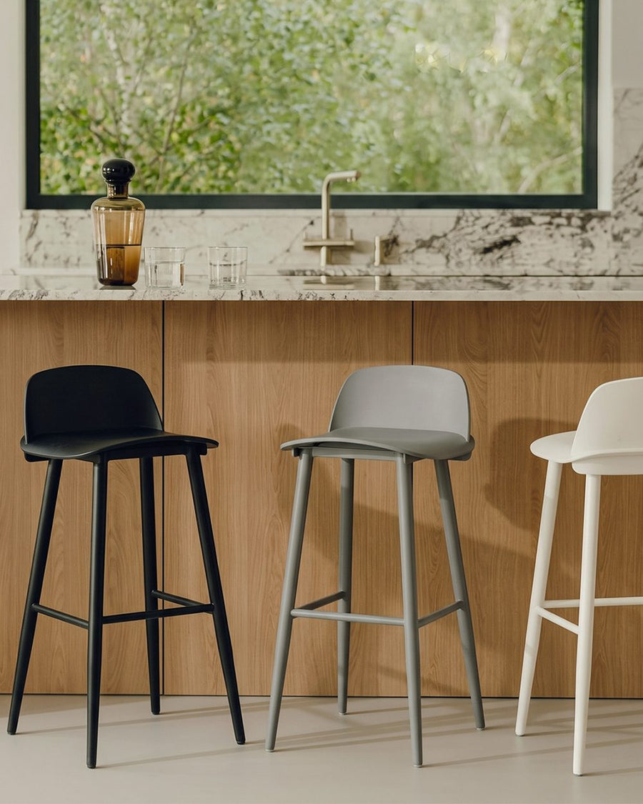 DhiaJureen Nordic Bar Stool, Wooden 产品图 12