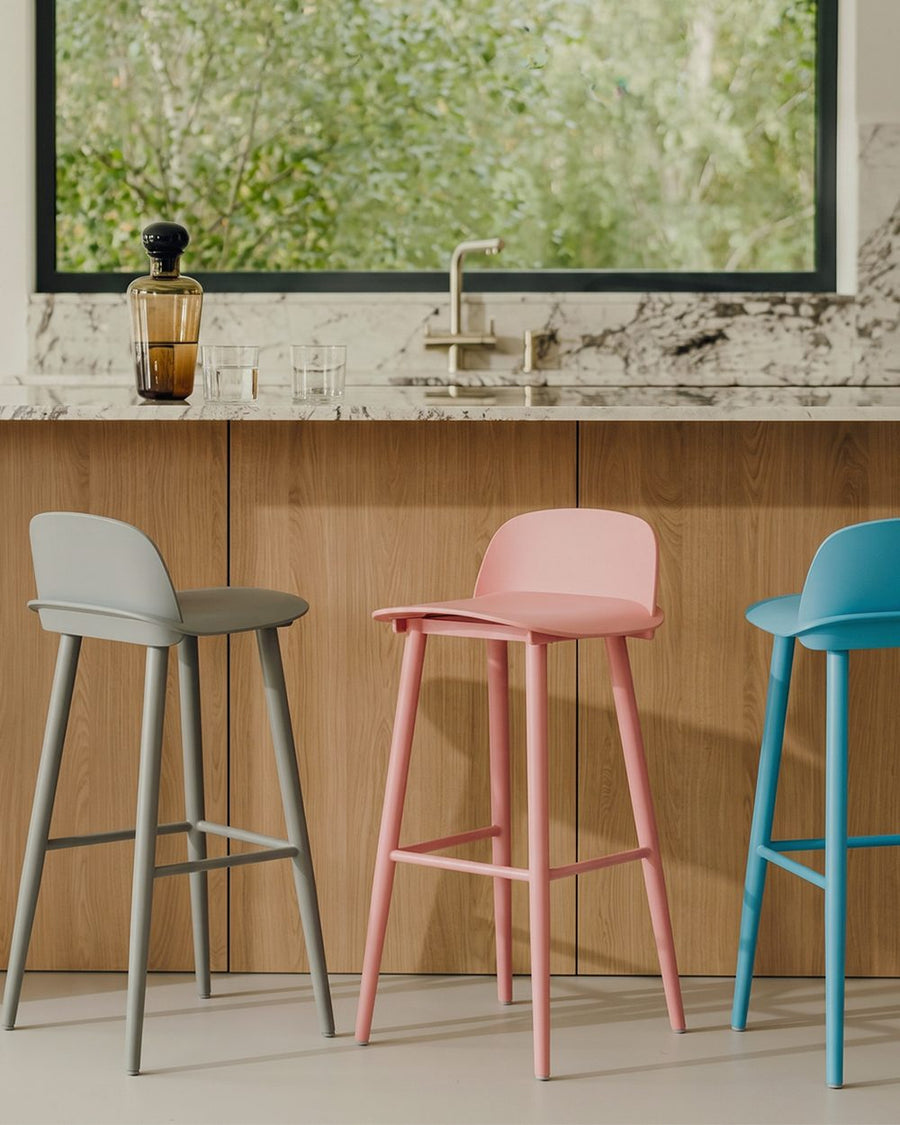DhiaJureen Nordic Bar Stool, Wooden 产品图 13
