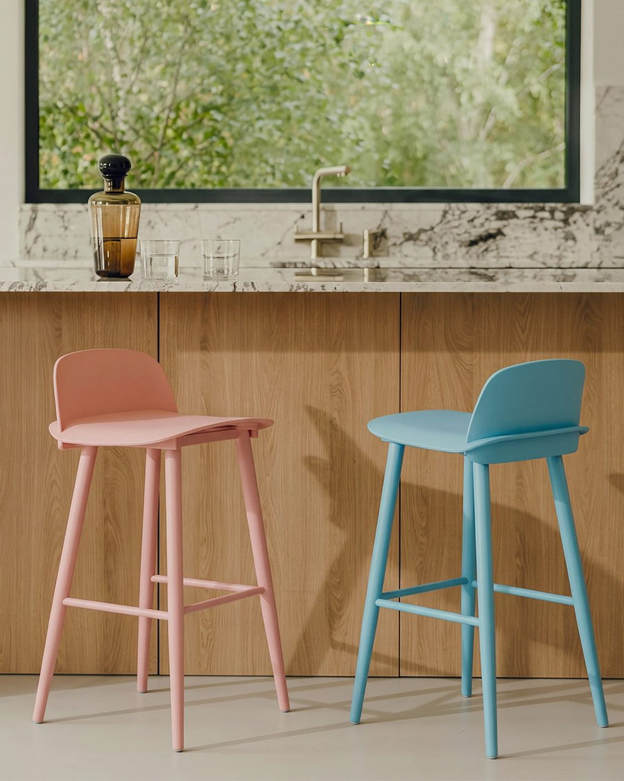 DhiaJureen Nordic Bar Stool, Wooden 产品图 15