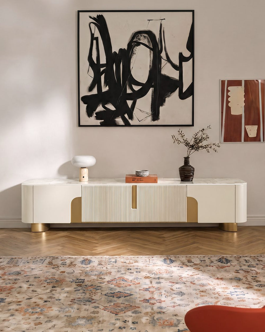 Carl Living Room Set, Carl Rectangle Coffee Table, Gold Legs 产品图 14