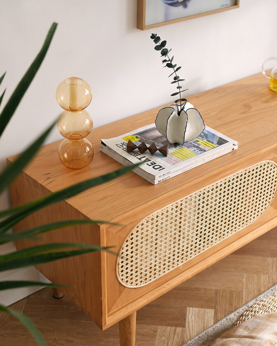 Elijah Rattan TV Stand, Oak 产品图 11